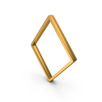 Gold Diamond Outline Frame PNG & PSD Images