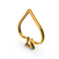 Gold Spade Outline Frame PNG & PSD Images