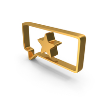 One Star Rating Speech Bubble Message Metallic PNG & PSD Images
