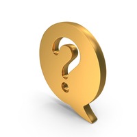 Question Mark Chat Bubble Metallic PNG & PSD Images