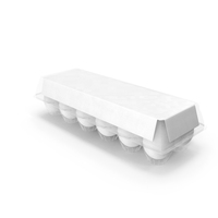 Plastic Carton of Eggs 12 White Blank PNG & PSD Images