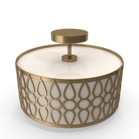 Aaru Fabric Semi Flush Mount MK3 PNG & PSD Images