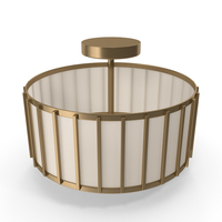 Aaru Fabric Semi Flush Mount MK4 PNG & PSD Images