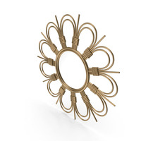 Esger Daisy Petal Accent Mirror PNG & PSD Images