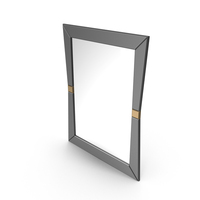 Rectangular Mirror with Gold Inserts KFG PNG & PSD Images
