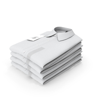 Folded Button Down Shirts 4 Pile White PNG & PSD Images