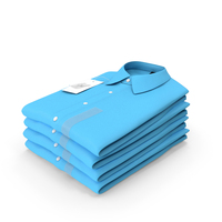 Folded Button Down Shirts 4 Pile Blue PNG & PSD Images