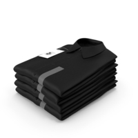 Folded Button Down Shirts 4 Pile Black PNG & PSD Images
