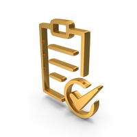 Note List Accept Tick Mark Metallic PNG & PSD Images