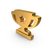 Gold Star Trophy Metallic Symbol PNG & PSD Images