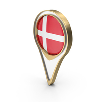 Denmark Location Flag Symbol PNG & PSD Images