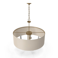 5 Light Shaded Drum Chandelier PNG & PSD Images