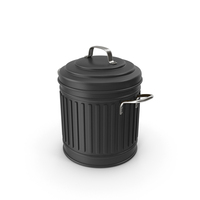 Black Trash Bin PNG & PSD Images