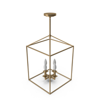 Ellis 4 Light Lantern Rectangle Chandelier PNG & PSD Images