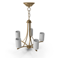 5 Light Shaded Empire Chandelier PNG & PSD Images