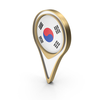 South Korea Location Flag Symbol PNG & PSD Images