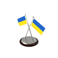 Ukraine Desk Flag PNG & PSD Images