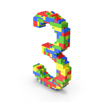 Lego Number 3 PNG & PSD Images