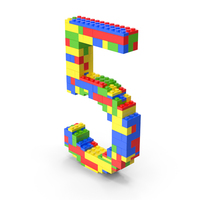 Lego Number 5 PNG & PSD Images