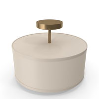 Light 13'' Shaded Drum Semi Flush Mount PNG & PSD Images