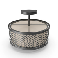 Upper Vobster Light 13'' Unique Statement Drum Semi Flush Mount PNG & PSD Images