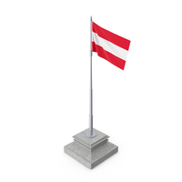 Austrian Flag On A Pole PNG & PSD Images