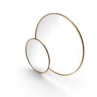 Double Round Mirror In A Metal Frame PNG & PSD Images