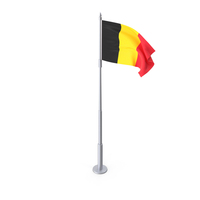 Belgium Flag On A Pole PNG & PSD Images