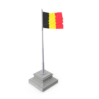 Belgium Flag On A Pole PNG & PSD Images