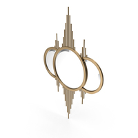 Decorative Gold Mirror PNG & PSD Images