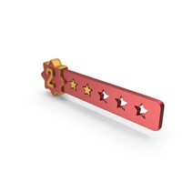 Red & Gold Two Stars Rating Symbol PNG & PSD Images