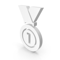 White 1st Price Medal Symbol PNG & PSD Images