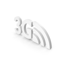 White 3G Network Signal Symbol PNG & PSD Images