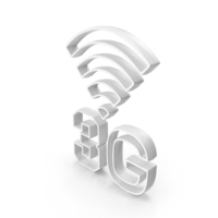 White 3G Signal Symbol PNG & PSD Images