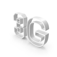 White 3G Symbol PNG & PSD Images