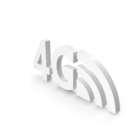 White 4G Network Signal Symbol PNG & PSD Images