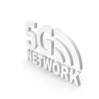 White 5G Network Signal Symbol PNG & PSD Images