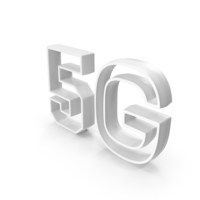 White 5G Symbol PNG & PSD Images