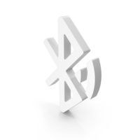 White Bluetooth Signal Symbol PNG & PSD Images