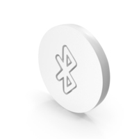 White Round Bluetooth Symbol PNG & PSD Images
