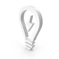 White Thunderbolt Power Symbol PNG & PSD Images