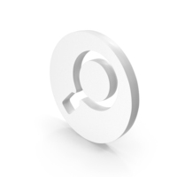 White Round Search Symbol PNG & PSD Images