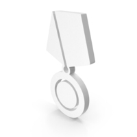 White Medal Symbol PNG & PSD Images