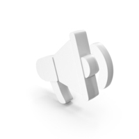 Mega Phone Speaker Low Volume White PNG & PSD Images