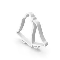 White Notification Bell Outline Symbol PNG & PSD Images