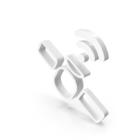 White Satellite Signal Symbol PNG & PSD Images