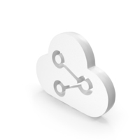 White Share Cloud Icon PNG & PSD Images
