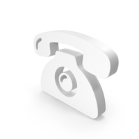 White Telephone Symbol PNG & PSD Images