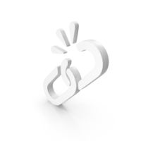 White Broken Web Link Symbol PNG & PSD Images