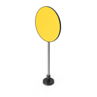 Yellow Round Blank Road Sign PNG & PSD Images